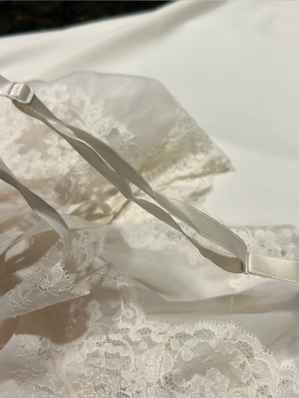 Vintage 60's White Full Slip Lace Nylon Slip Dress Size Small - Picture 10 of 10